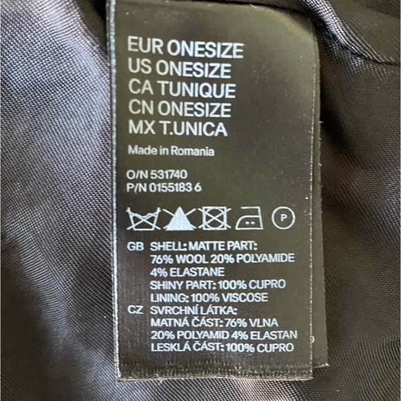 H&M x MAISON MARGIELA Sleeveless Wool Black Dress - Picture 7 of 7